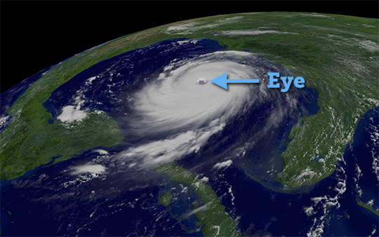 Hurricane Katrina eye