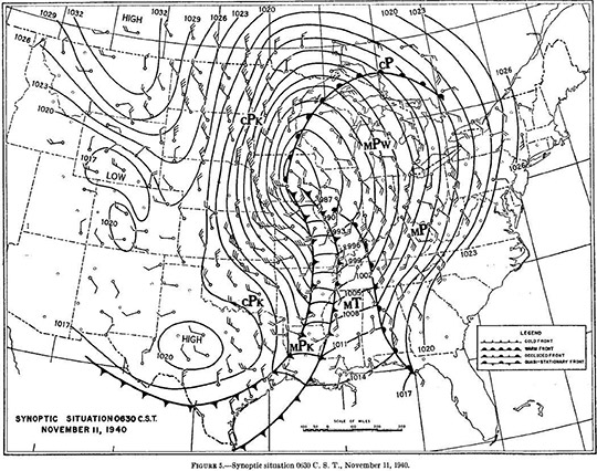 1940 Weather Map