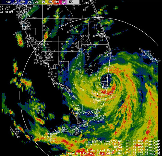 Dopler Radar from Hurricane Katrina