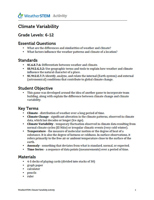 Climate Variability