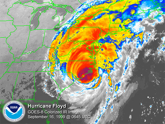 Hurricane Floyd Map