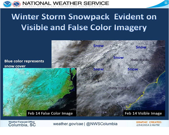 Columbia, SC forecast for possible snow after winter storm