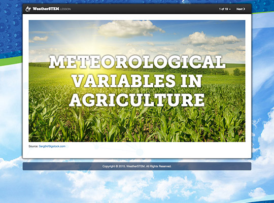 Meteorological Variable in Agriculture