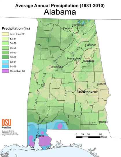 Precipitation | Alabama Climate