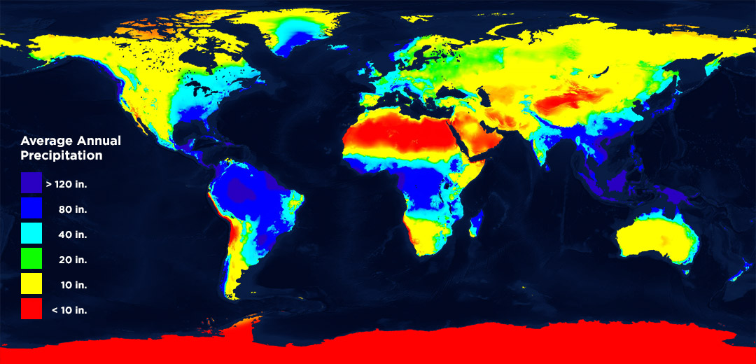 Map Earth Rain 