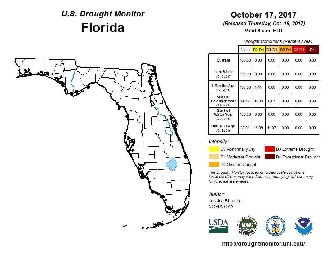 U.S. Drought Monitor: Florida